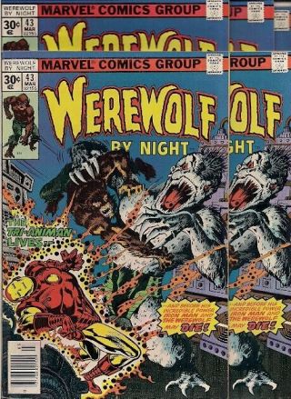Oh God The Horror 110 Comics,  Werewolf By Night 43,  Wwt 22