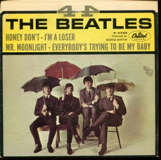 THE BEATLES 4 By The Beatles on Capitol 45 EP With Cover 2