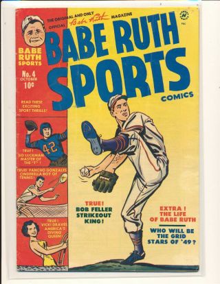 Babe Ruth Sports Comics 4 Vg Cond.