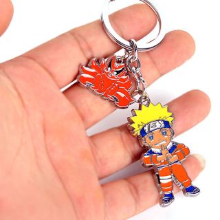 Naruto Uzumaki Kurama Nine - Tails Beast Pendant Keychain Cosplay Charm Keyring