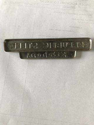 Vintage Republic Steel Metal Kitchen Cabinet Name Badge,  Medallion Emblem Logo 3