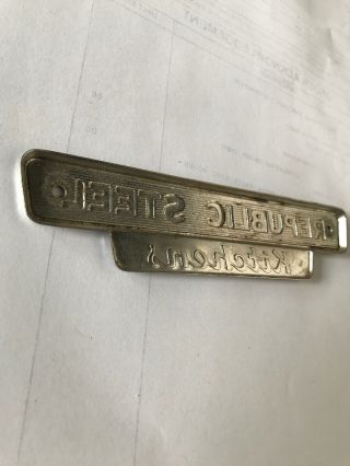 Vintage Republic Steel Metal Kitchen Cabinet Name Badge,  Medallion Emblem Logo 5
