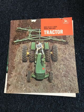 John Deere 140 Hp 5020 Diesel Row Crop Tractor Brochure Litho