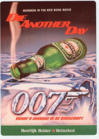 Heineken Bier - Metal Beer Sign - 007 Die Another Day - James Bond