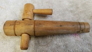 Antique Wooden Wood Tap Spigot For Wine Beer Whiskey Barrel Or Keg (11m)