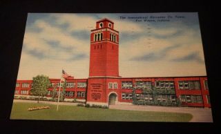 The International Harvester Co.  Tower In Fort Wayne,  Indiana Postcard