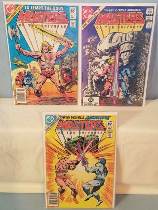 He - Man Masters Of The Universe 1 2 3 Set Marvel Comics 1982 Newsstand And Hobby