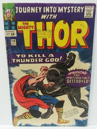 Journey Into Mystery 118 1st Appearance.  Destroyer Thor Marvel Comics 1965 Key
