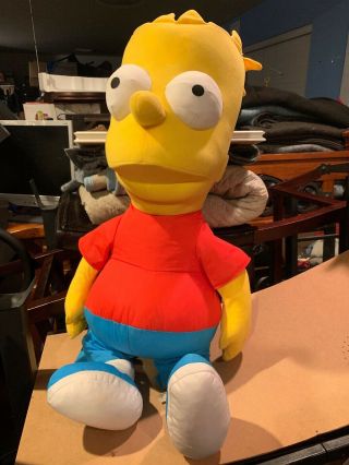 Bart Simpson Plush Rare Large 26 " Retro Style Cartoon Plush