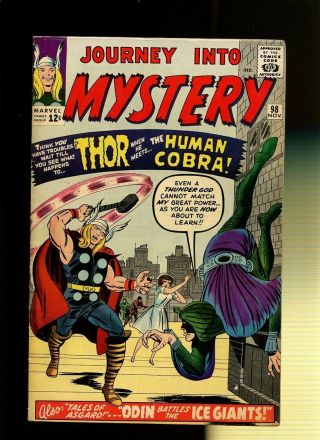 Journey Into Mystery 98 Gd 2.  0 1 Book Thor Stan Lee Don Heck Jack Kirby