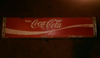 Vtg Wooden Wood Coca - Cola Coke Soda Crate 24 Pack Glass Bottles