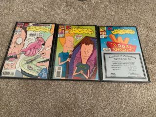 Beavis And Butthead 1st - 3rd Comic Books Uncirculated,  Signed