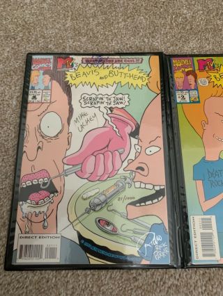 Beavis and Butthead 1st - 3rd Comic Books Uncirculated,  Signed 2