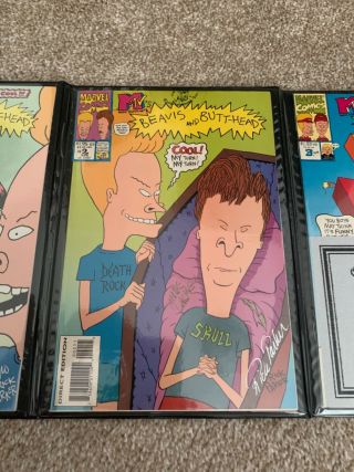 Beavis and Butthead 1st - 3rd Comic Books Uncirculated,  Signed 3