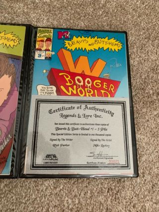 Beavis and Butthead 1st - 3rd Comic Books Uncirculated,  Signed 4