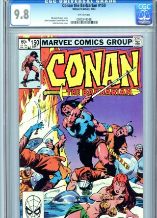 Conan The Barbarian 150 Cgc 9.  8 White Pages Marvel Comics 1983