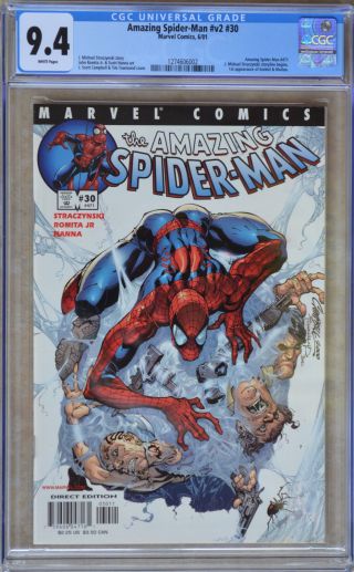 Spider - Man 30 (471) (2001 Vol 2) Cgc 9.  4 (nm) White Pages - 1st Ezekiel