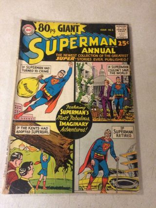 80 Eighty Page Giant 1 Superman,  1964,  Supergirl,  Lex Luthor,  Krypto