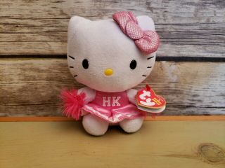 Ty Beanie Babies Hello Kitty Cheerleader Plush Cat Stuffed Animal Toy - 6 "