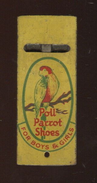 Tin Litho Toy Whistle Advertising Poll Parrot Shoes For Boys And Girls
