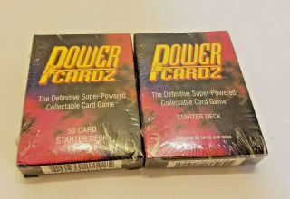 Vintage 1995 Power Cardz 50 - Card Game Starter Deck (2) -