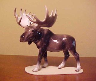 Hagen - Renaker Mini 3137 Moose On Base - H - R Miniatures Line Ceramic Figurine