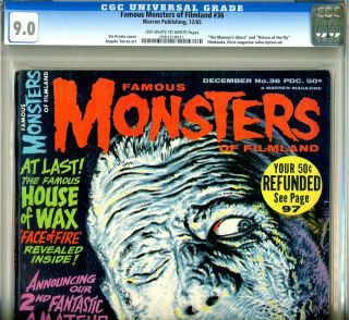 Famous Monsters Of Filmland 36 Cgc Graded 9.  0 - Vic Prezio Cover - Torres Art