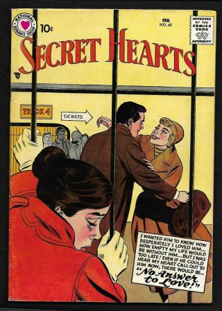 Secret Hearts 45 Dc Romance Comic Book