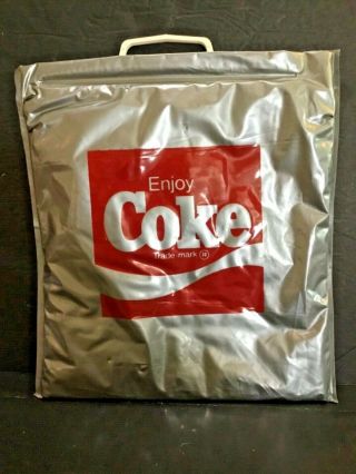 Vintage Coca Cola Insulated Freezer Bag With Plastic Snap Closure