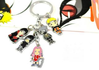 Anime Uzumaki Naruto Kakashi Sasuke Keychain Pendants Keyring Key Chain Cosplay
