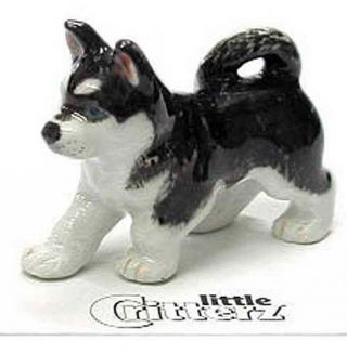 ➸ Little Critterz Dog Miniature Figurine Siberian Husky Bering
