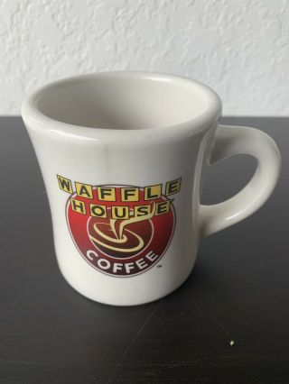Waffle House Mug Cup Tuxton White Heavy 3.  75 " Tall