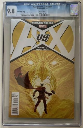 Avengers Vs.  X - Men 4 Cgc 9.  8 Jerome Opena Variant 1:100 (2012) Vhtf Thor Phoenix