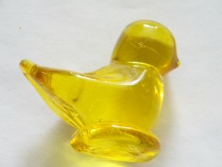 Ron Ray 1995sunny Day Canary Bird Figurine Glass Yellow Signed