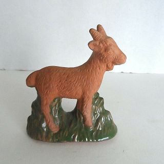 Vintage Enesco Designed Gift Ware Terracotta Goat 3x4 "