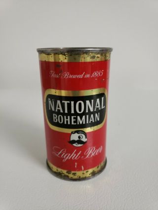 Vintage National Bohemian Light Beer 12 Oz.  Flat Top Can Baltimore,  Md Empty