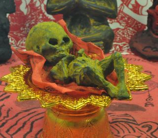 Thai Amulet Talisman Big Head Kuman Thong Ghost Baby Doll Black Magic Voodoo