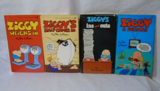 Ziggy 1982 1983 1984 Set Of 4 Books - Tom Wilson - Comics - Ship Friends In