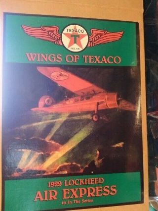 Wings Of Texaco Ertl 1929 Lockheed Air Express Plane 1 Die - Cast Model Coin Bank