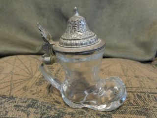 Old Vintage Small Mini Boot Bar Stein Made In W Germany,  Around Shot Glass Size