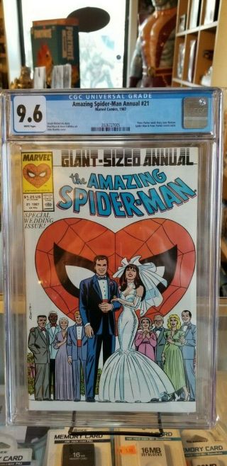 1987 The Spider - Man Annual 21 Cgc 9.  6 Parker Weds Mary Jane