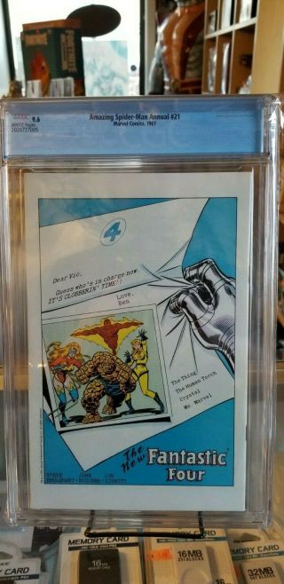 1987 THE SPIDER - MAN ANNUAL 21 CGC 9.  6 PARKER WEDS MARY JANE 2