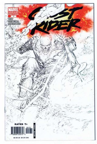 Ghost Rider 1 Silvestri 1:30 Sketch Variant Marvel Comic Rare