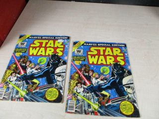 Two Vintage Star Wars 2 Marvel Special Edition Large Comic Books