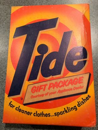 Vintage 1950s Of Tide Detergent 1 Lb 4 Oz Iconic Graphics Flawed