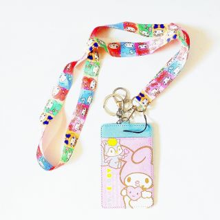 Cute My Melody Id Badge Lanyard Card Holder Wallet Neck Strap Travel Work