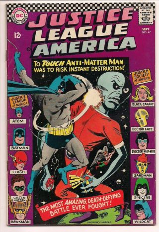 Justice League America 47 Dc Comic Book From 1966 Batman Green Lantern