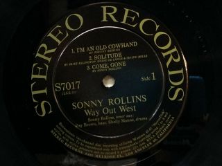 Sonny Rollins - Way Out West - Stereo 7017 - RARE ORIG STEREO DG 3