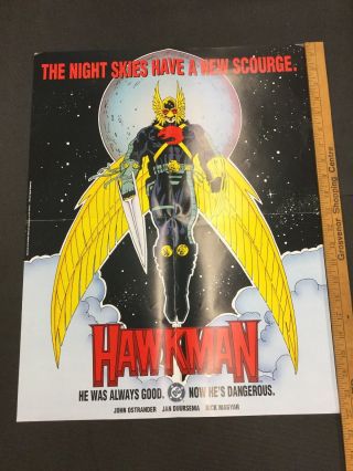 Marvel Comics Hawkman Folded Promo Poster 22x17”