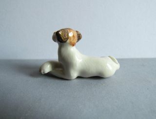 Tiny Jack Russell Dog Small Pets Miniatures Ceramic Animal Figurine Collectible 3
